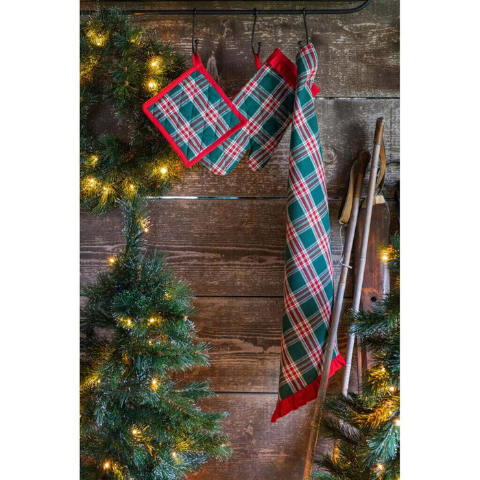 Small shopper with 2 tartan Montana runners - Blanc Mariclò