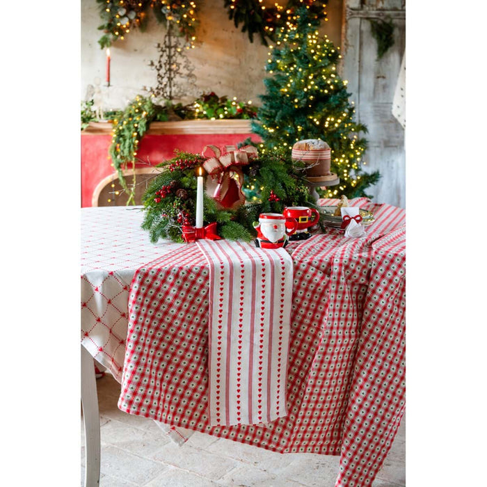 Tovaglia Amore di Chalet 140x270cm Blanc Mariclò