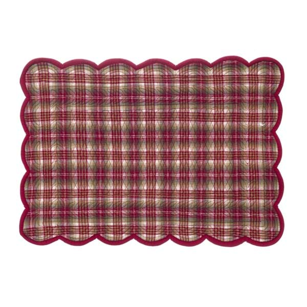 Tovaglietta natalizia a quadri Montana Red Blanc Mariclò