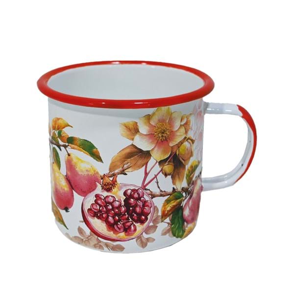 Tazza autunnale in latta smaltata Persimmon Blanc Mariclò