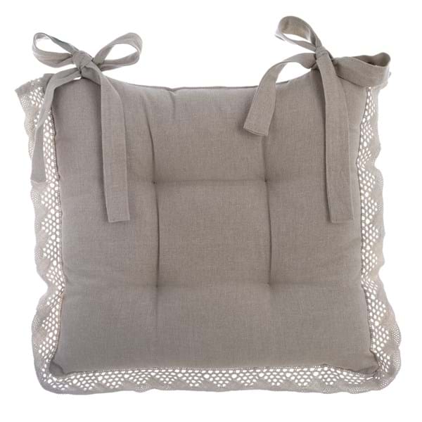 Cuscino per Sedia Beige 40x40 cm in Cotone – Collezione Infinity Blanc Mariclò