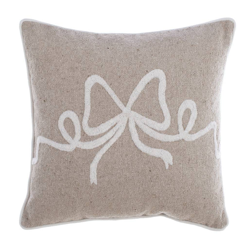 Cuscino Fiocco Ricamato 45x45 Blanc Mariclò Shabby Chic