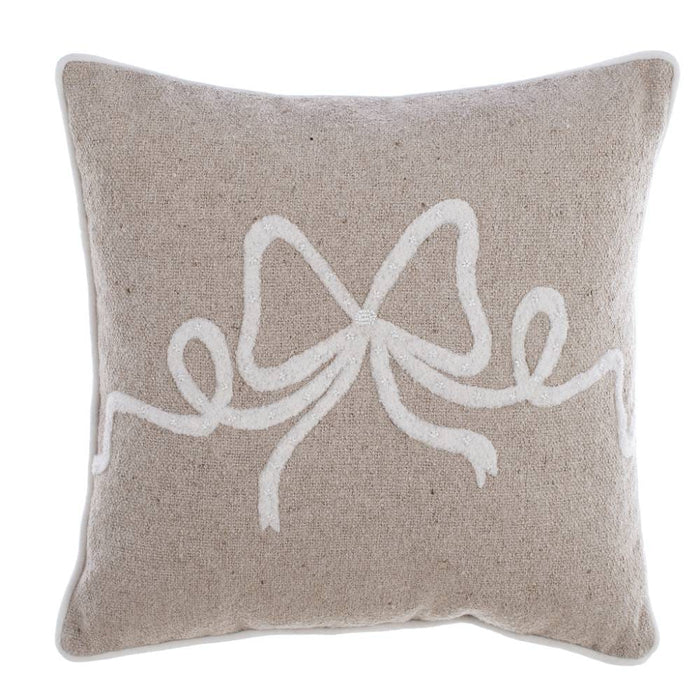 Cuscino Fiocco Ricamato 45x45 Blanc Mariclò Shabby Chic