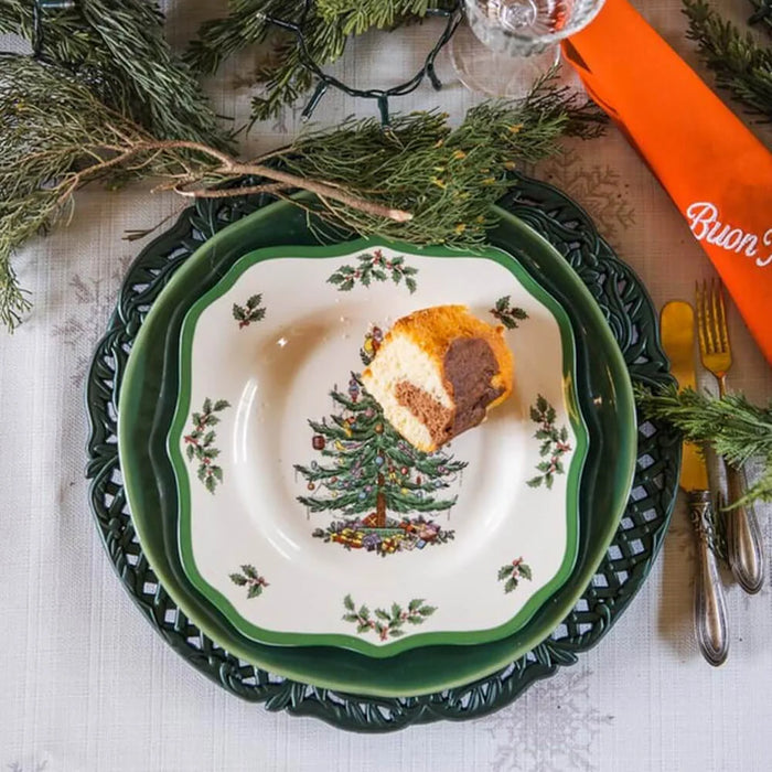 Servizio Piatti Abies Natalis x2 persone Blanc Mariclò