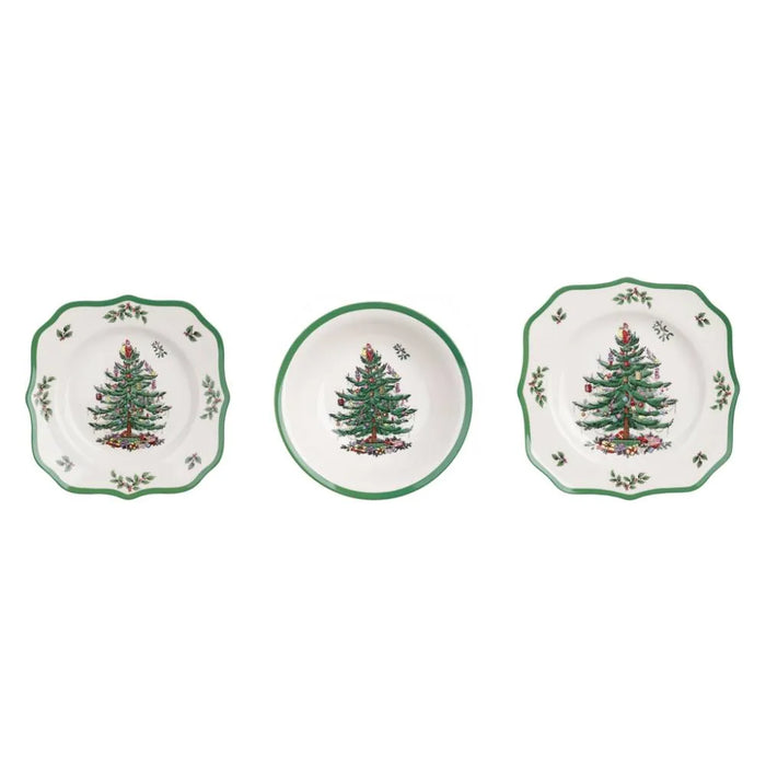 Servizio Piatti Abies Natalis x2 persone Blanc Mariclò