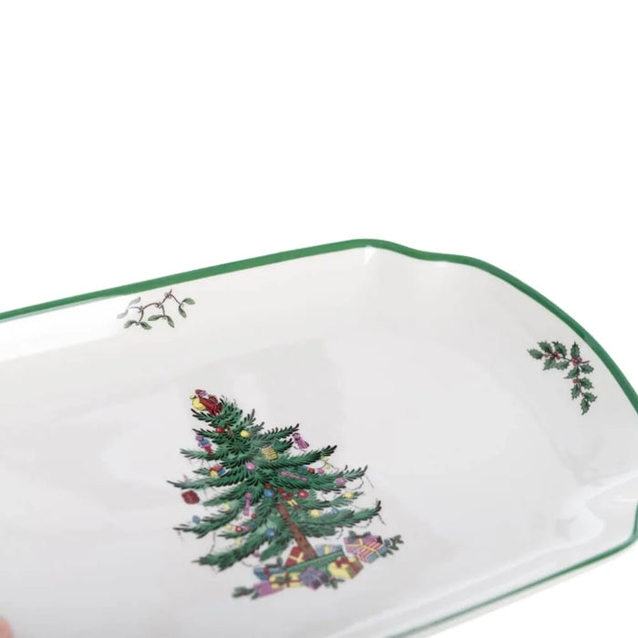 Vassoio Natalizio Abies Natalis 36×17 cm Blanc Mariclo
