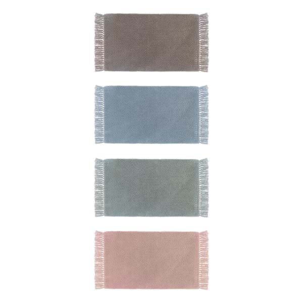 Tappeto Blanc Mariclò cotone con frange 50x80 cm