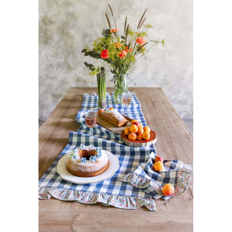 Tovagliolo a Quadretti 40x40 cm con Gala – Blanc Mariclò Linda Collection