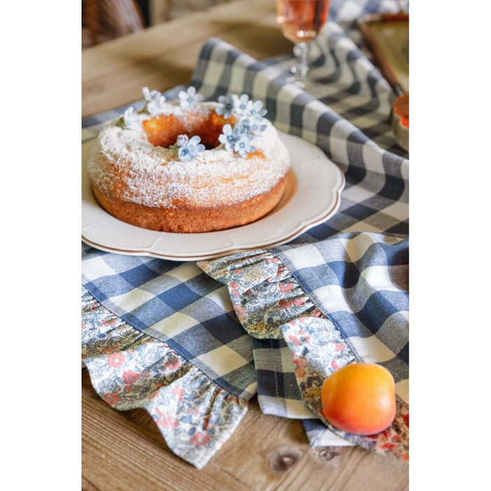 Tovaglietta Cerata a Quadretti 35x48 cm con Gala – Blanc Mariclò Linda Collection