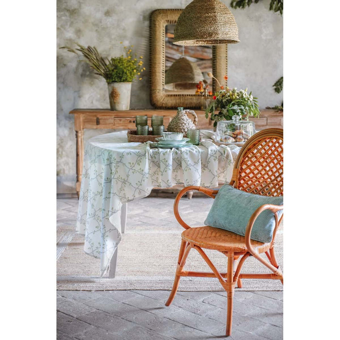 Tovaglia 140x180 cm in Cotone – Collezione Rami d’Amore Blanc Mariclò