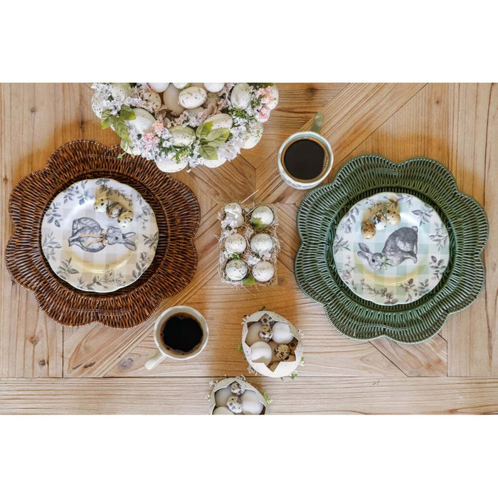 Piatto Decorativo in Ceramica con Coniglio Collezione Vicky Blanc Mariclò