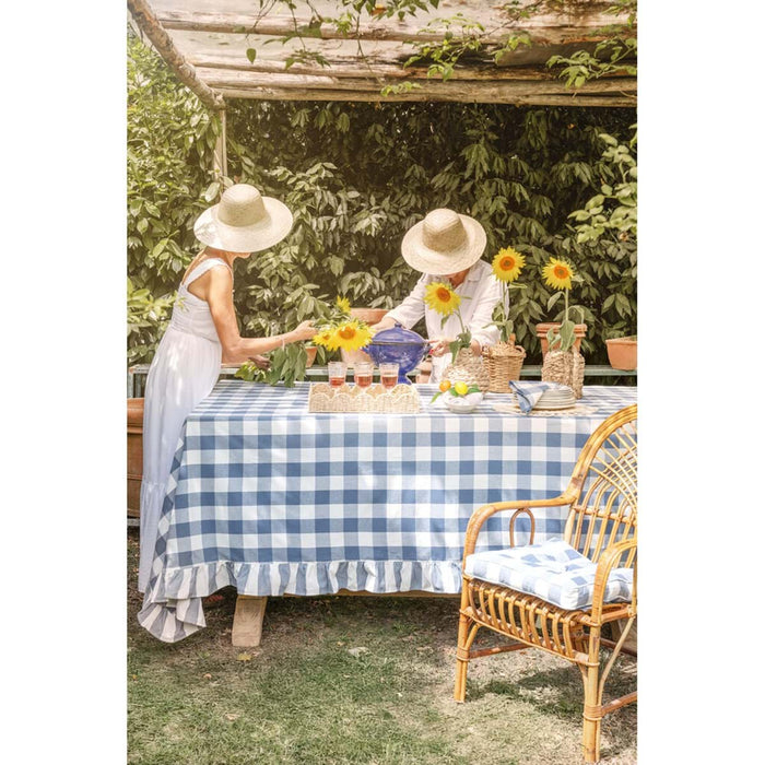 vaglia Azzurra 160x200 cm in Cotone – Collezione Bolgheri Blanc Mariclò