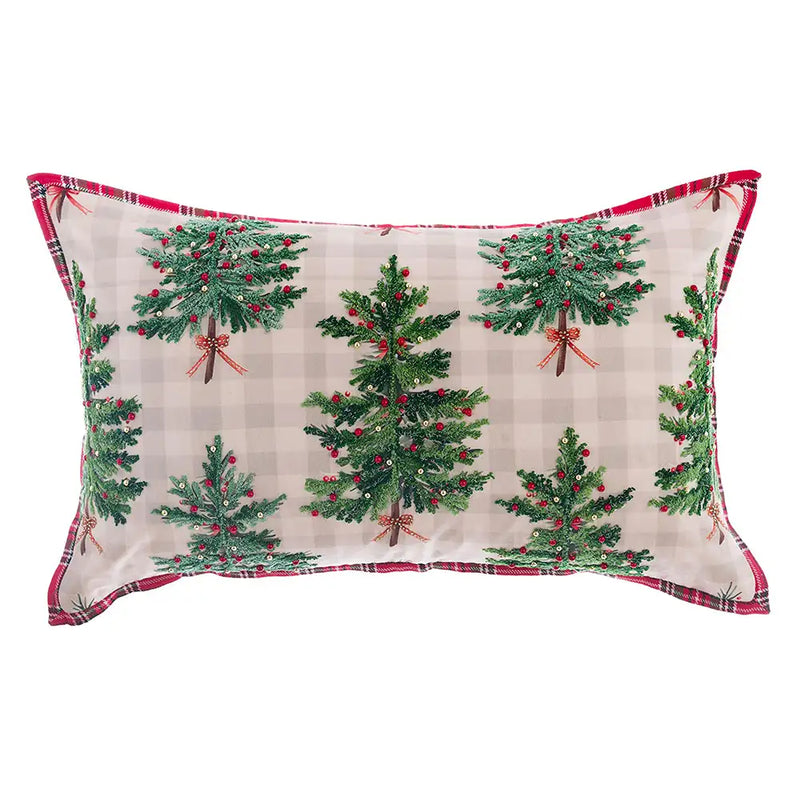 Cuscino natalizio Magia di Abeti 35×60 cm – Blanc Mariclò