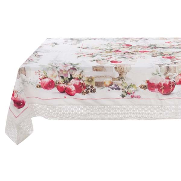 Tovaglia Natalizia Giardino d’Inverno Blanc Mariclò 180x250 cm