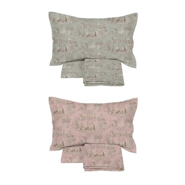 Completo Letto Matrimoniale Toile du Borgo– Blanc Mariclò