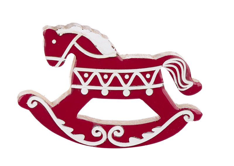 Cavallino a Dondolo Decorativo Blanc MariClo 15x1,5x10 cm