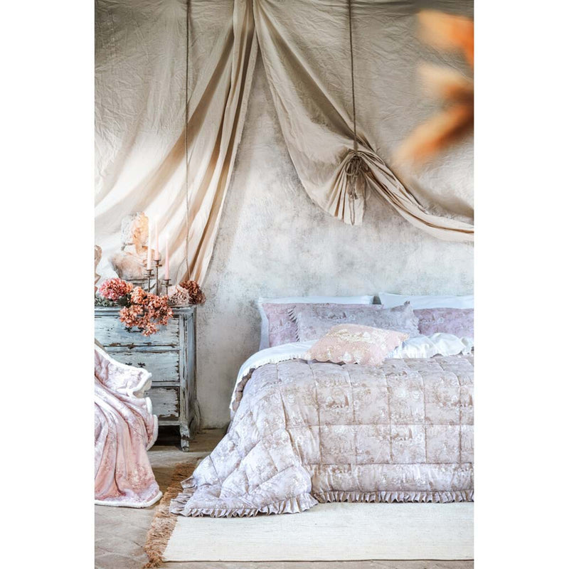 Trapunta Matrimoniale con Gala Toile du Borgo Blanc MariClo 260x260 cm