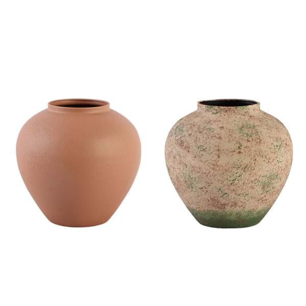 Vaso Decorativo Emma Blanc Mariclò in Metallo 29x29x27 cm