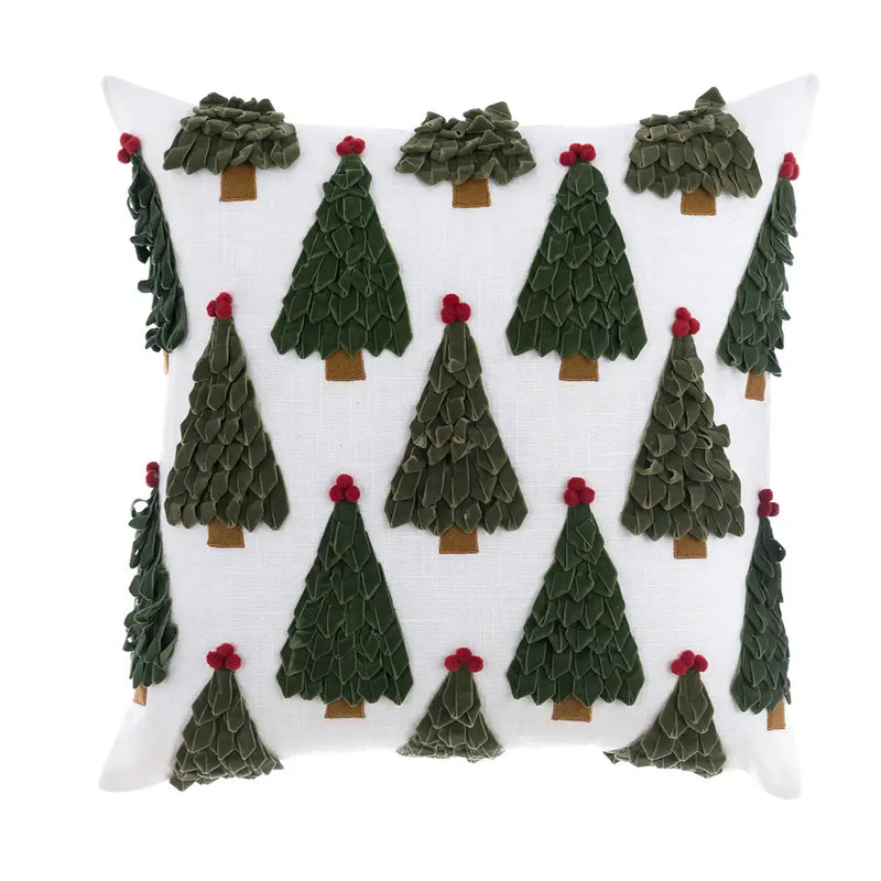 Cuscino natalizio alberelli 50×50 cm – Blanc Mariclò