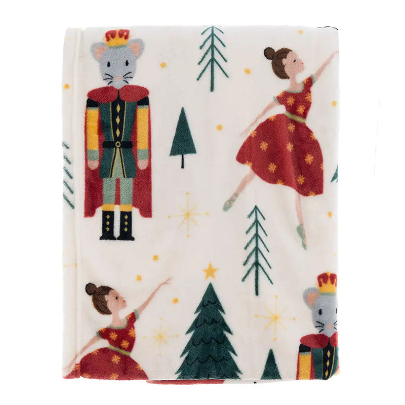 Plaid Natalizio Favola dello Schiaccianoci 140x170 cm – Blanc Mariclò