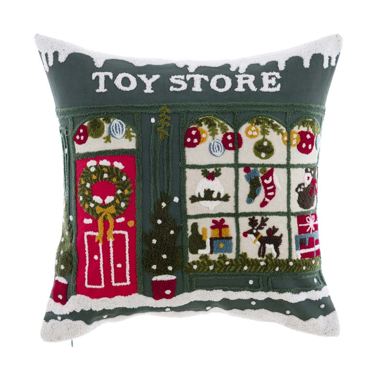 Cuscino Natalizio Toy Store Ricamato 45x45 cm – Blanc Mariclò
