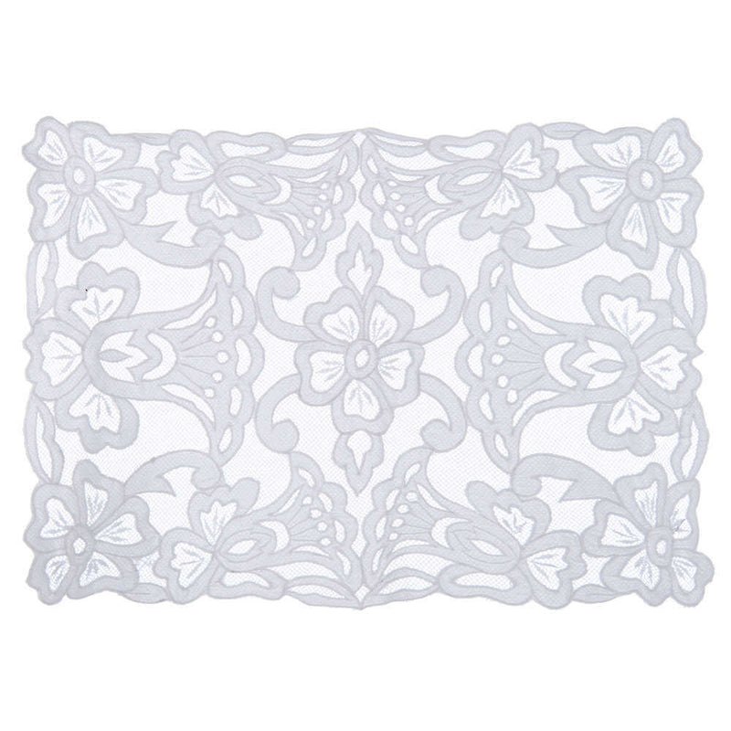 Tovaglietta romantica bianca effetto pizzo 35 x 50 cm - Blanc Mariclò