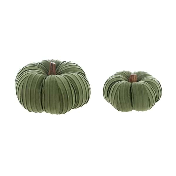 Zucca decorativa verde effetto velluto - 2 misure - Blanc Mariclò