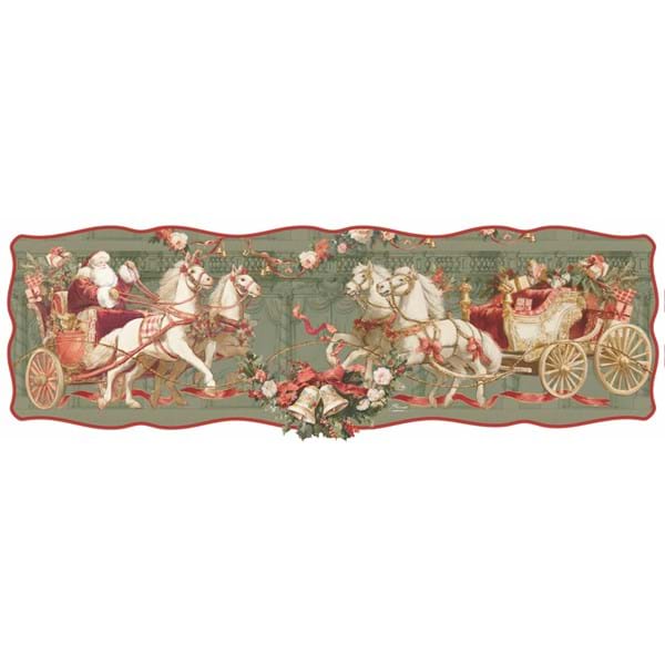 Tappeto NatalizioCalessi e Calessini  Blanc Mariclò 50x160 cm in Vinile