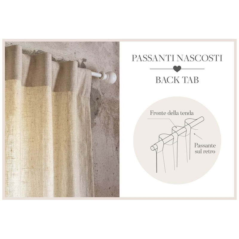 Tenda lunga verde Toile de Jouy 290 X 150cm - Blanc Mariclò