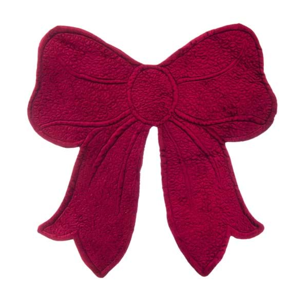 Tovaglietta americana fiocco rosso 30 x 50 cm - Blanc Mariclò