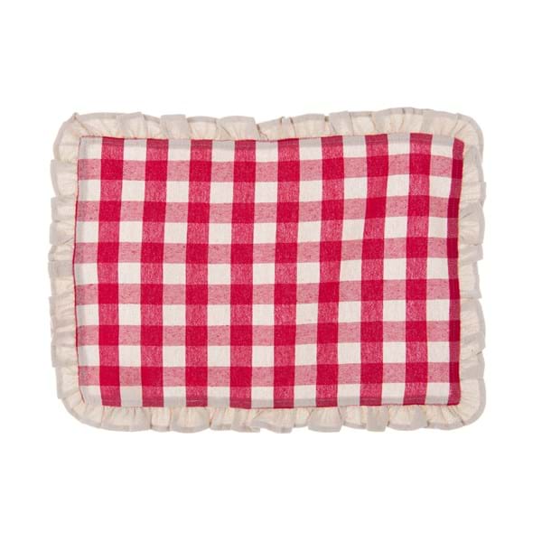 Tovaglietta a quadretti con gala 35 x 50 cm- Blanc Mariclò