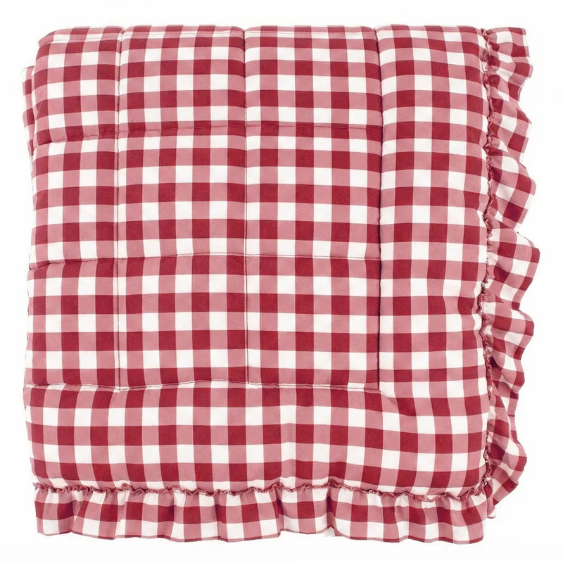 Trapunta Matrimoniale Vichy con Gala Rosso 250x250 cm Blanc Mariclò