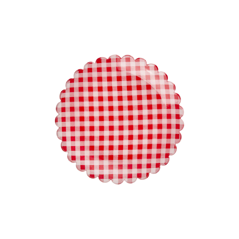 Red Rice Checkered Acrylic Plate