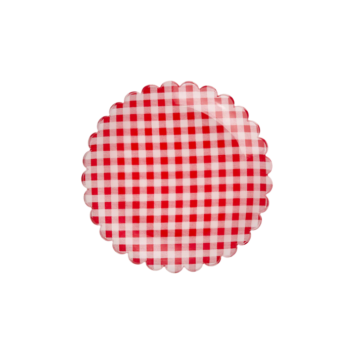 Red Rice Checkered Acrylic Plate