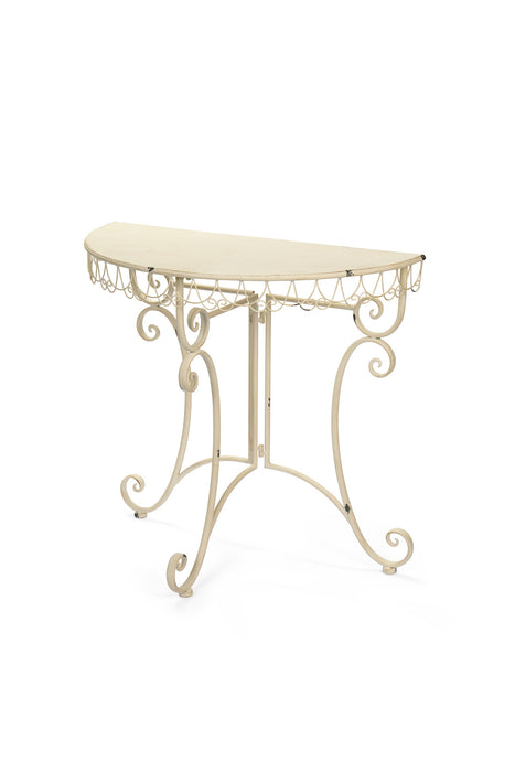 Mezzo Tavolo Metallo 90x40 Nuvole di Stoffa Consolle Giardino