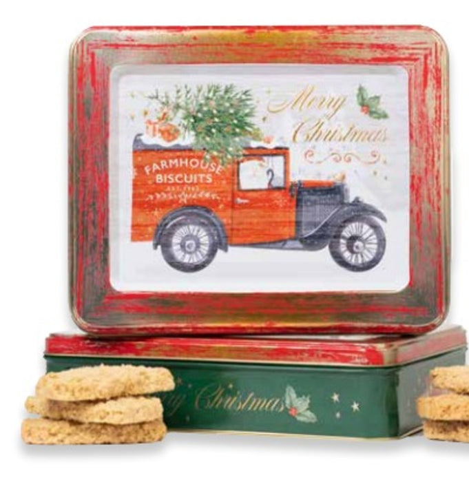 Scatola natalizia in latta rilievo con biscotti all'avena — Arredo Casa da  Sogno
