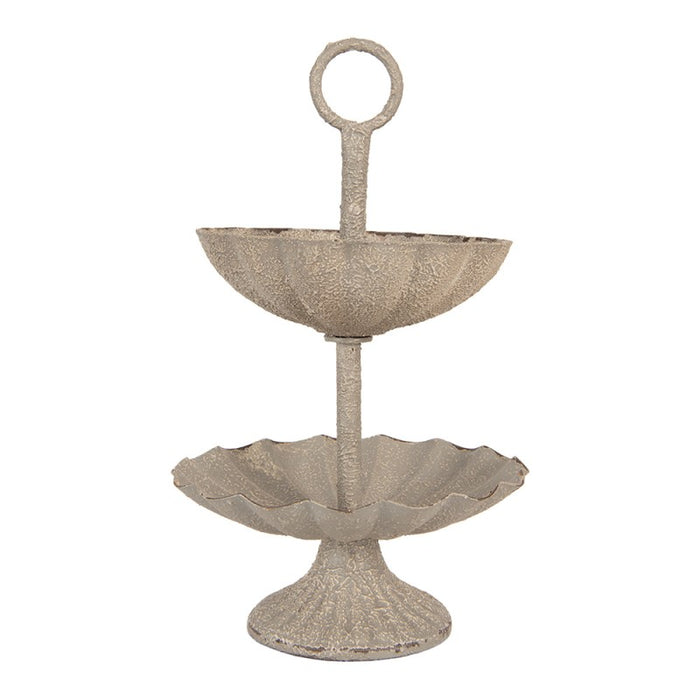 Alzata in metallo grigio Clayre & Eef