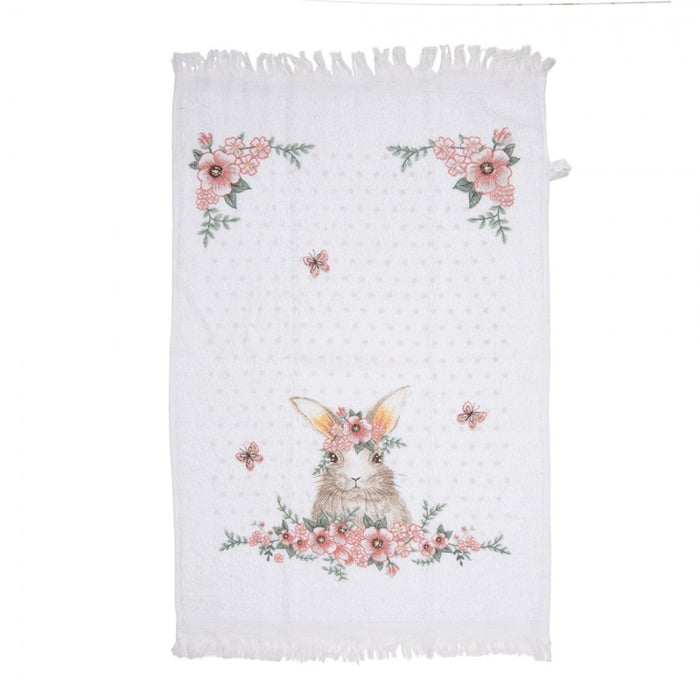 Soft tea towel with rabbit - Clayre &amp; Eef