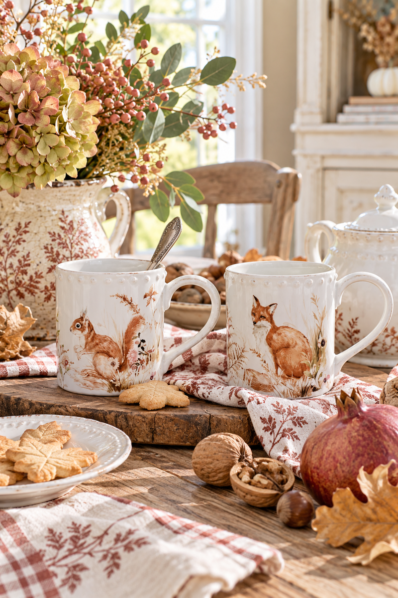 Set 2 Mug Scoiattolo e Volpe Blanc Mariclò