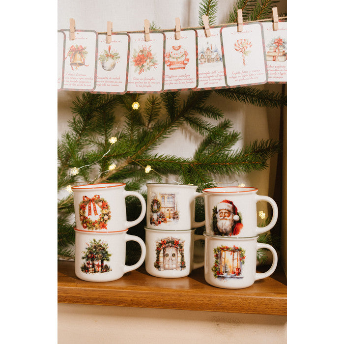 Tazza Christmas coming Nuvole di Stoffa