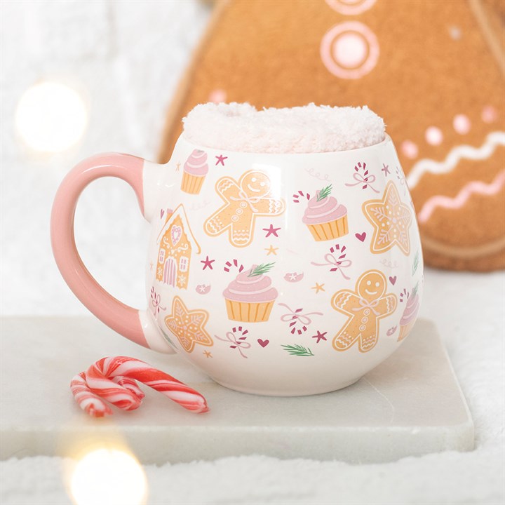 Set Regalo Natalizio Tazza e Calzini Sugarplum Bakery 500 ml