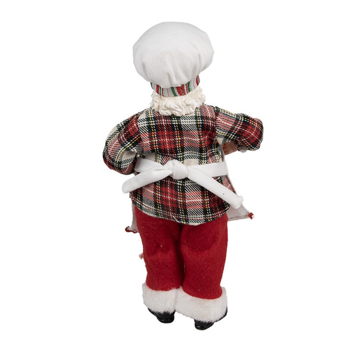 Babbo natale con camicia tartan e torta-Clayre & eef