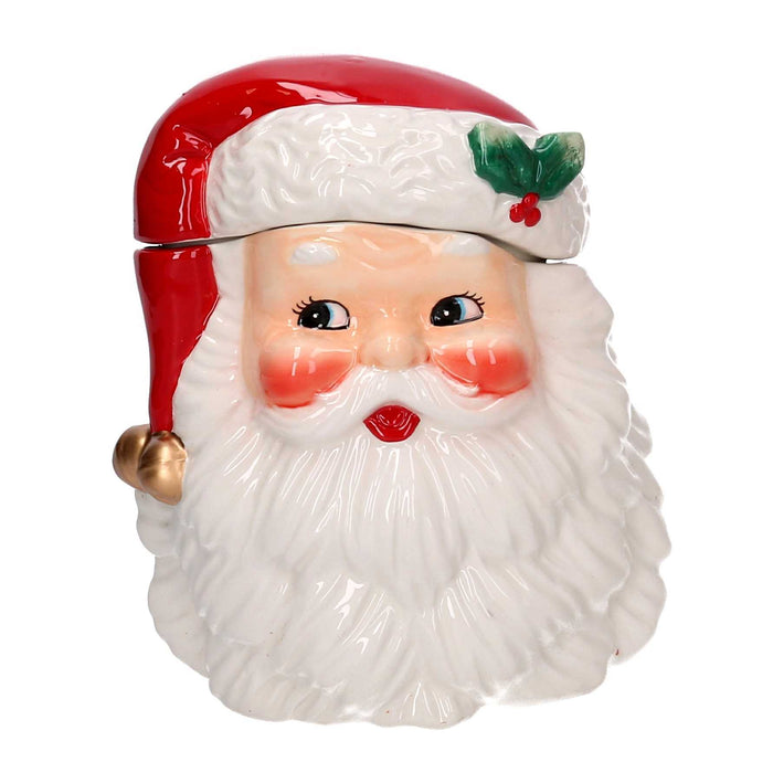 Barattolo ceramica babbo natale rosso