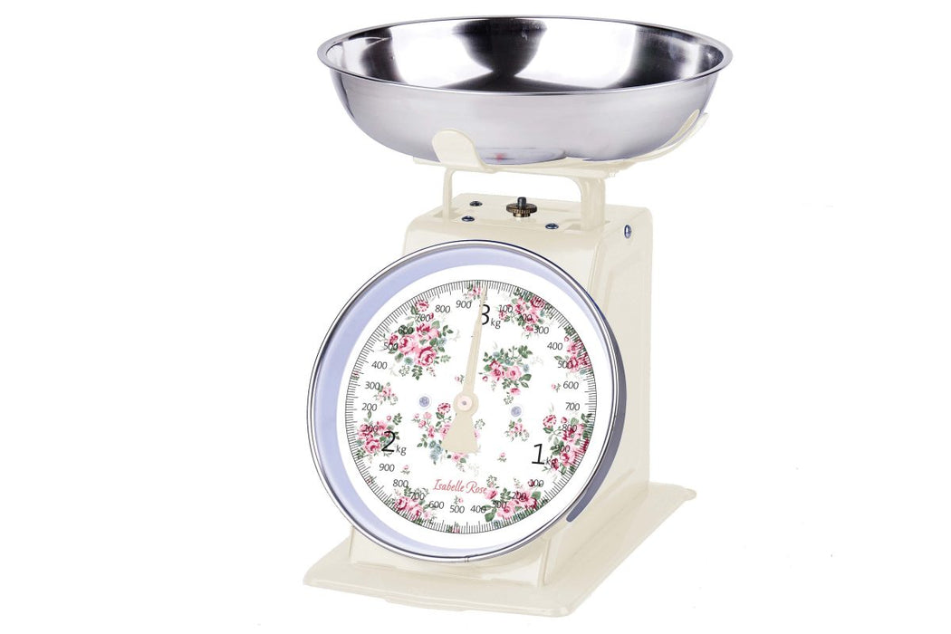 Lisa Beige Retro Kitchen Scale 3kg Isabelle Rose