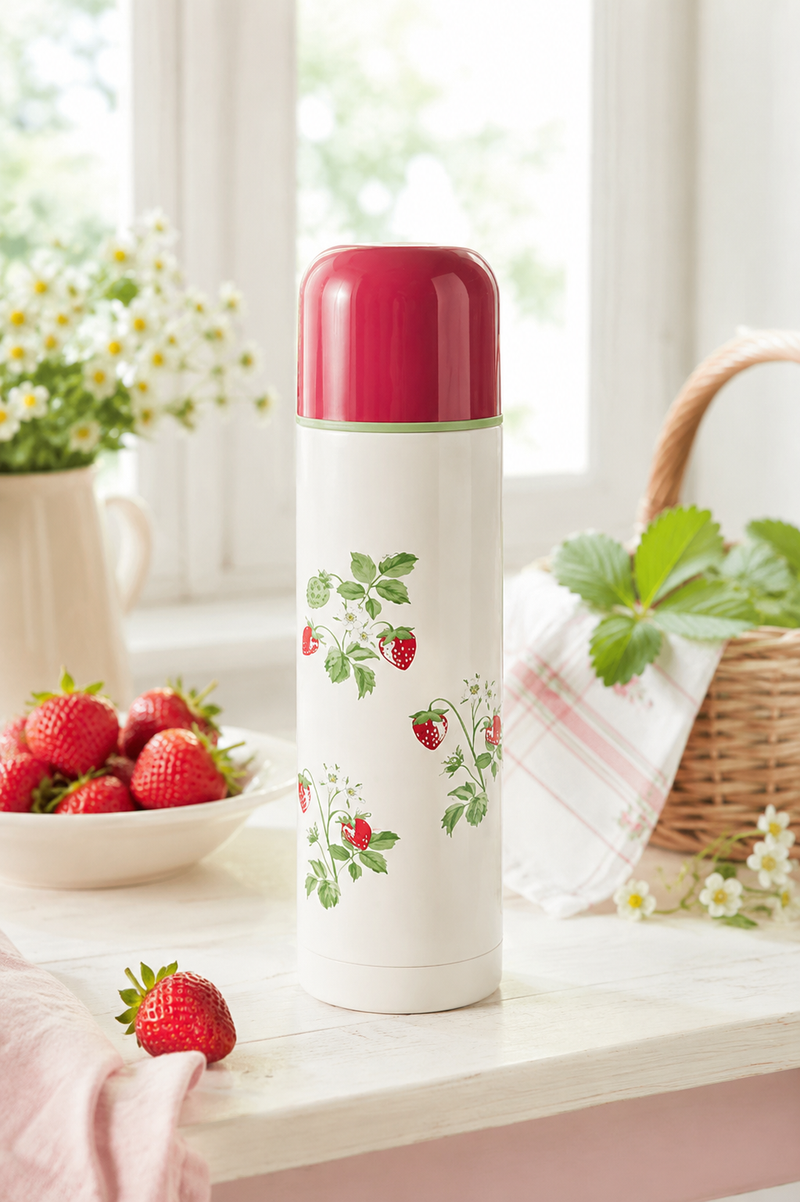 Bottiglia Termica Berry White 800 ml con Fragoline Greengate