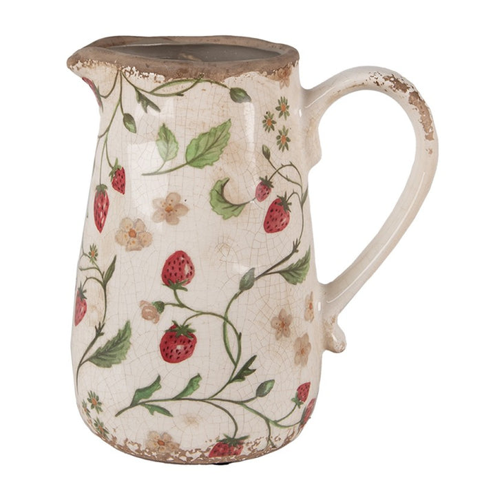 Decorative ceramic pitcher strawberries - Clayre &amp; eef