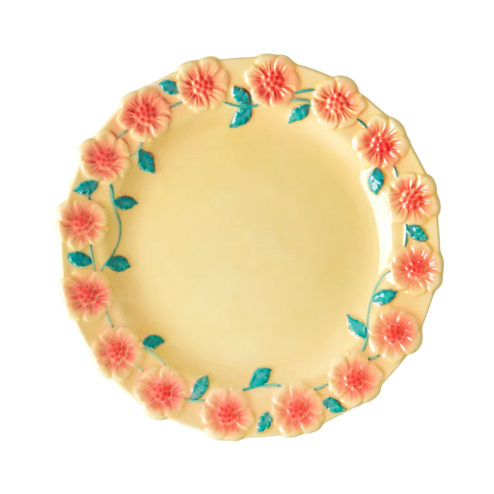 Ceramica Piatto piano giallo RICE