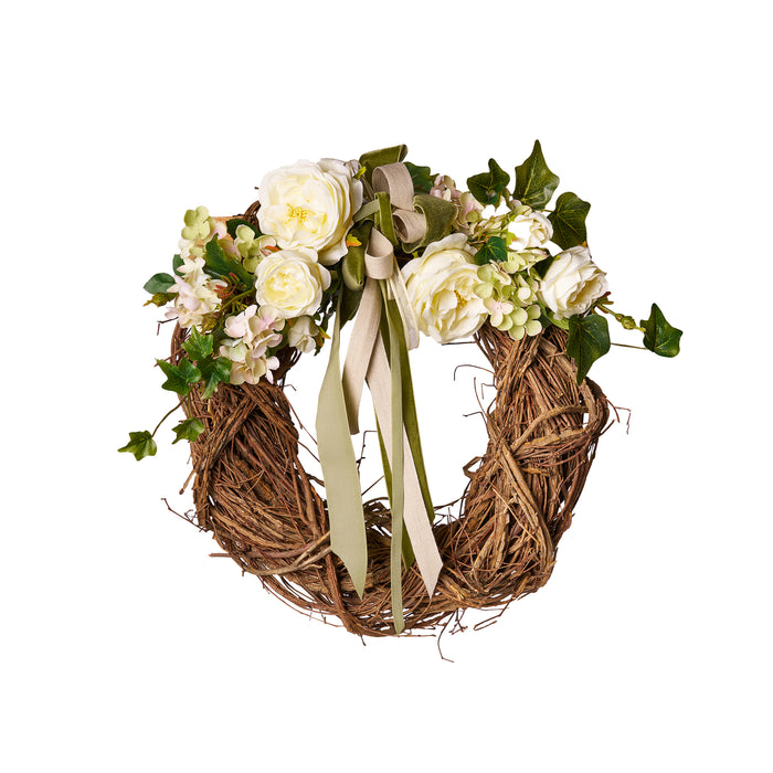 Crown decorated with white roses