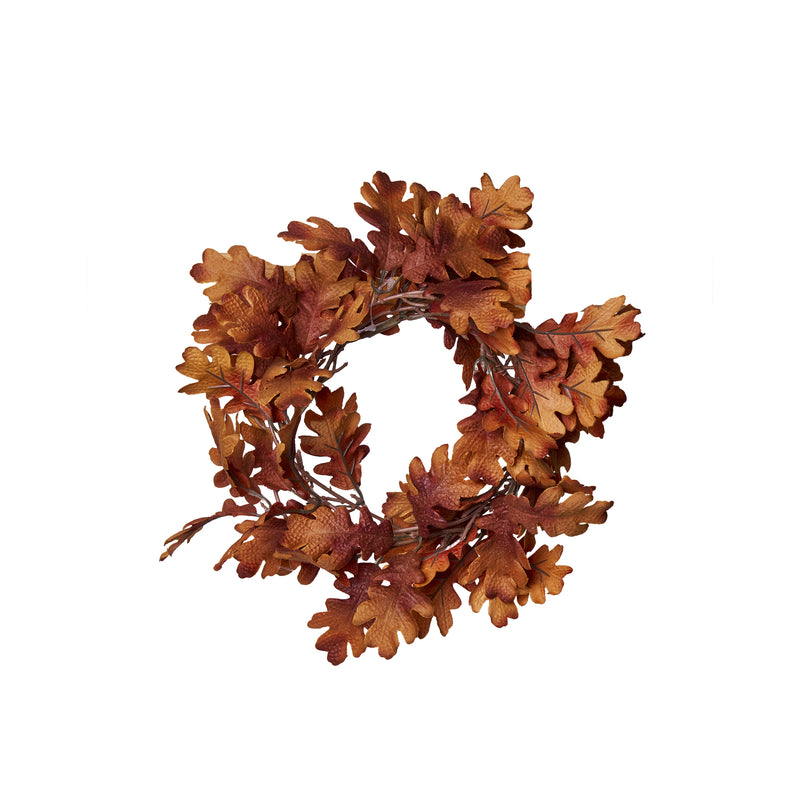 Ghirlanda Autunnale Foglie di Quercia 24 cm
