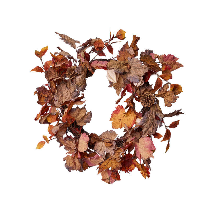Ghirlanda Autunnale con Foglie e Glitter 50 cm
